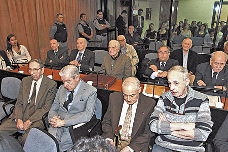 Several defendants await the resumption of proceedings at the historic Condor trial in Buenos Aires in 2015. Among the 25 high-ranking officials originally charged were former Argentine presidents Jorge Videla (deceased) and Reynaldo Bignone (aged 87).OPERATION CONDOR: National Security Archive Presents Trove of Declassified Documentation in Historic Trial in ArgentinaArgentine Newspaper, Pagina 12, Highlights Evidence Presented by Archive Southern Cone Project Director Carlos OsorioDocuments given to Court Reveal Condor Precedents; Secret Summary of Inaugural Condor Meeting Introduced into Court for First TimeNational Security Archive Electronic Briefing Book No. 514Posted - May 6, 2015http://nsarchive.gwu.edu/NSAEBB/NSAEBB514/