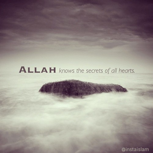 Allah Knows the Secrets of All HeartsOriginally found on: fatihahh