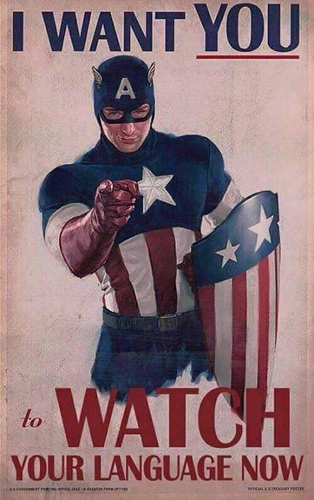 Cap wants you to watch your language