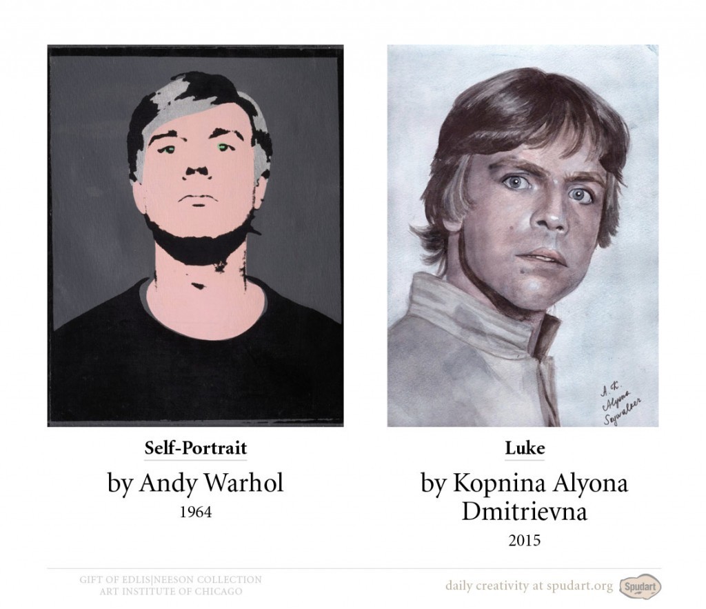 Self-Portrait by Andy Warhol • Luke Skywalker by Kopnina Alyona Dmitrievna