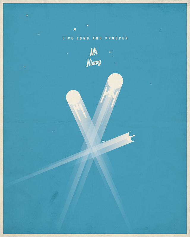Live Long and Prosper, Mr. Nimoy Poster by Nick Caldwell