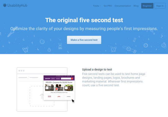 5 second test UsabilityHub.com