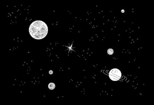 Drawing Art Black And White Grunge Draw Space Galaxy Stars Artwork