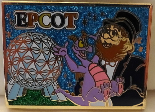 Disney WDW Figment &amp; Dreamfinder Postcard Passholder 2015 LE Pin New Front