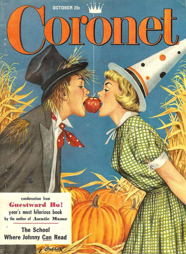 Coronet - October 1954 - cover art by Jim Lockhart