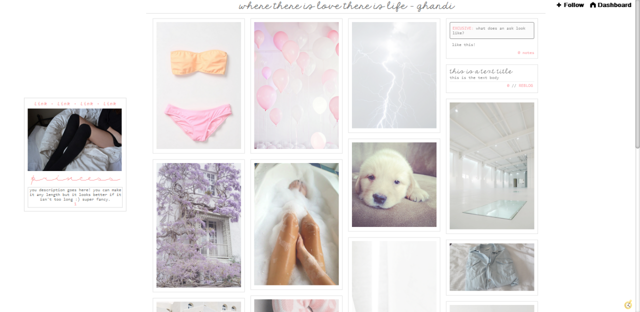 dolliecrave tumblr themes Fairytale Themes