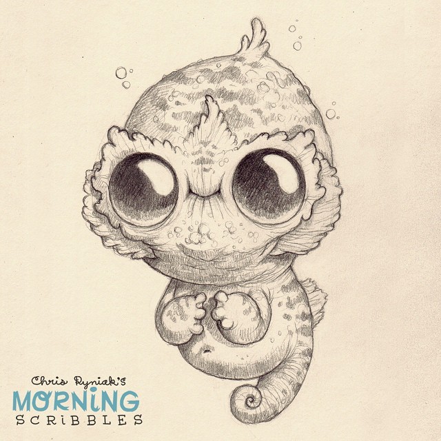 More underwater critter action!  #morningscribbles