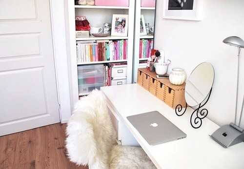 Cute White Room Fresh Pink Modern Desk Tumblr Room Bedroom