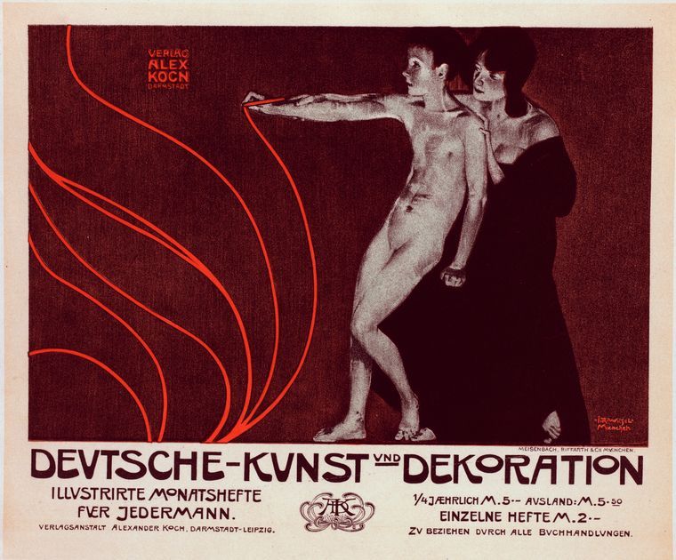 Poster for Deutsche-Kunst und Dekoration,1896-1900 