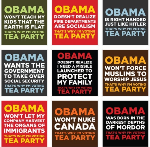 thedailywhat:

Political Tee(s) of the Day: “I’m Voting Tea Party” by Jeremy Kalgreen.
Hold the phone. Obama won’t nuke Canada? Well, that’s a fine how-do-you-do!
[nag.]
