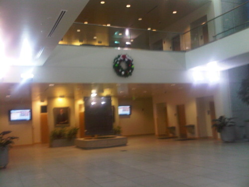 Atrium at the Marriott School of Management at BYU. Quiet with students off for Christmas break (Provo, Utah) 20101220&#160;1500MT