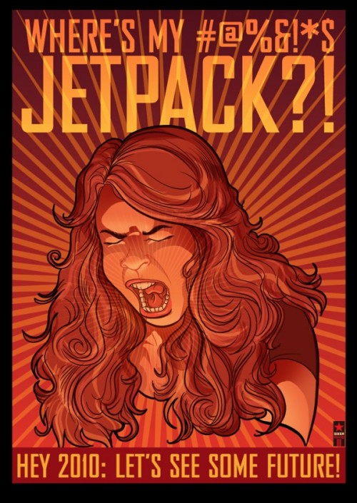 Wheres my Jetpack poster by Paul Sizer