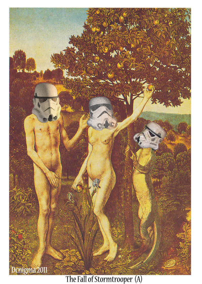 The Fall of Stormtrooper A

Hugo van der Goes ca. 1440 – 1482
The Fall of Adam
oil on panel (32 × 22&#160;cm)  — after 1479
