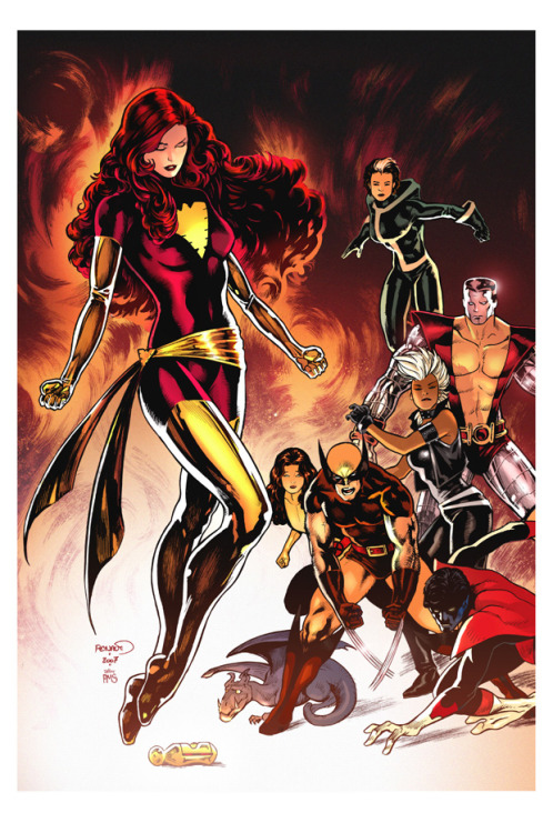 unburnt:

PaulRenaud; X-Men print
