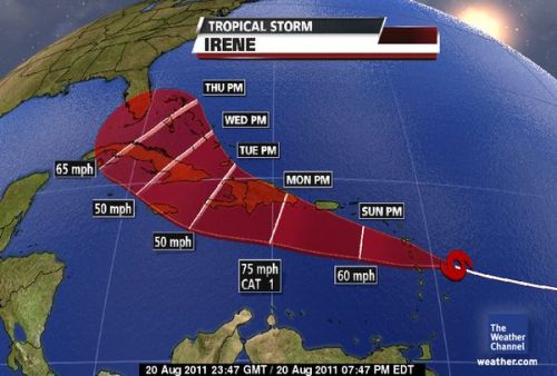 The Original Weather Blog: Update on Hurricane Irene 