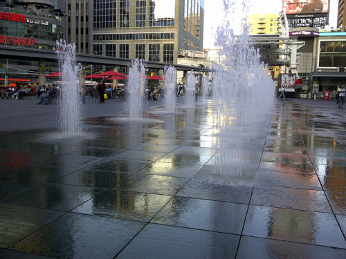 Dundas Square fountains