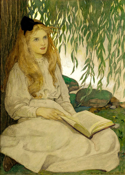 23silence:

Jessie Willcox Smith (1863-1935) - With Thoughtful Eyes