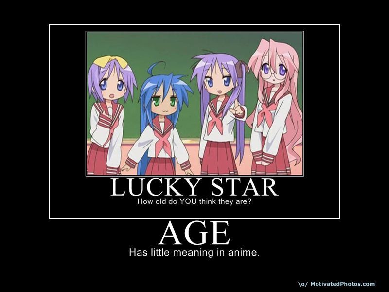 ... anime # lucky star # age # anime motivational posters 2 years ago 13
