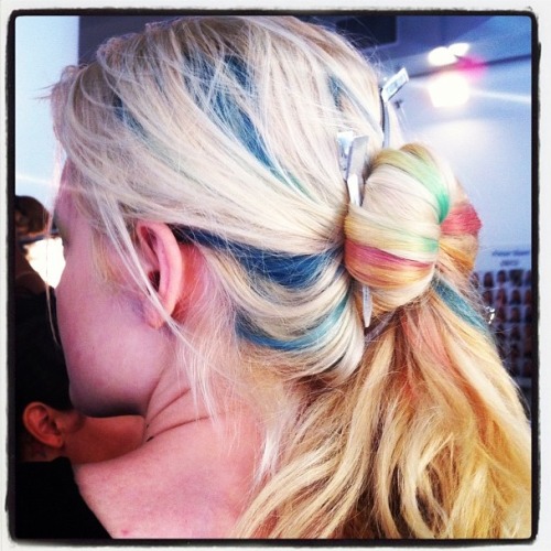 rainbow hair at peter som this morning