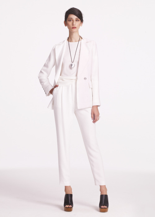 a gorgeous white suit from lyn devons spring 2013