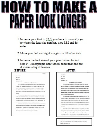 how to make essay look longer