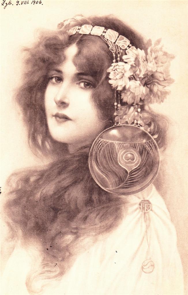 in-the-middle-of-a-daydream:

Art Nouveau Postcard

by Fernand Toussaint (1906)