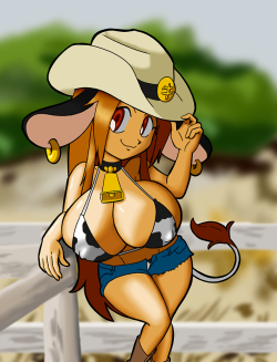 graphiteknight: tansau:  A literal and figurative cowgirl for @graphiteknight. Happy birthday! Reference used: https://www.shutterstock.com/image-photo/sexy-cowgirl-427222330?src=YNZlok1TXvwsdgjVeivAnA-2-70  Super digging the style on this one, I’m