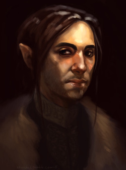 xhakhal:  Portrait post brought to you by men with stubble and grim outlooks on life!First is Kevran Aska, who actually smiles most of the time. Referenced from a painting by Sargent. I love Sargent.Second is Samir Gallamore who belongs to uzlolzu and