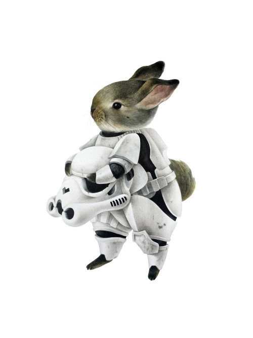 escapekit:Star Wars BunniesBelarus-based illustrator Aksana Famina shares Star Wars Bunnies Fan art. 