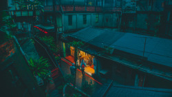 terranaut: More of the town that inspired Spirited Away.   Rain and Lights - Jiufen, Taiwan - February, 2015 