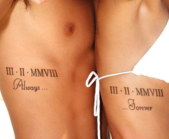 Matching forever tattoos