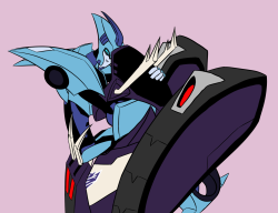blurrbaby:  sophisticatedbot:  HAPPY BIRTHDAY LOVE!!!  Darling. Dearest. I wish I could kiss you. Shockwave and Blurr are being total sweethearts and it’s just way too cute for me to handle. I love you.  