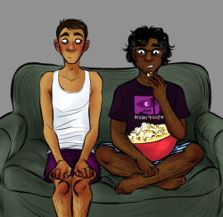 megreens:  thaumivore:  cuties hangin out in their pajamas uwu  guys look @ cecil’s knees