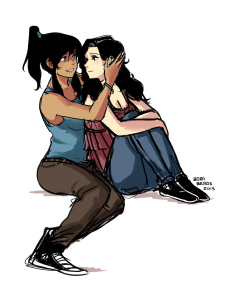 beroberos:  An anon requested Asami comforting Korra but I did it the other way around because idk 8( Sorry about that, I hope you don’t mind! Anyways, working another suave!korra comic, but here’s a little korrasami pic in the mean time~ 