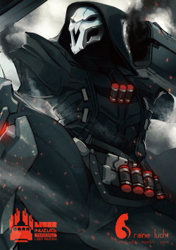 rainelucht:  Reaper, from Overwatch!Another gift, but this time I had some help from my good friend liger-inuzuka because of circumstances in my personal life. I can’t thank them enough honestly!!