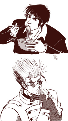 Just a Vash X Wolfwood doodle because of reasons.