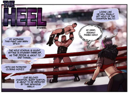 gendertransformation:The Doom’s transformation from Kannel’s “The Heel.”  A once-powerful, aging villain of the Pro Wrestling circuit known as “The Doom” agrees to take a new serum that promises to make him young again. However, the side-effects