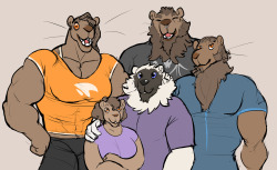 rittsrotts:The Barnette FamilyI FINALLY DREW THE WHOLE FAMILYRo, two brothers, tiny mom and stepdaddy siamese lion