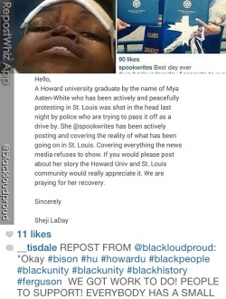 anomaly1:  brown-likeme:  badbilliejean:  Thank you neonnubian for your active post keeping me and others abreast. &ldquo;Shot in the head last night by police&rdquo;tonytonytony70  Keep in mind that the police were vehemently stating that it was not
