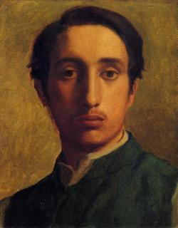 impressionism-art-blog:  Degas in a Green Jacket via Edgar DegasMedium: oil on canvas