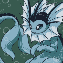 fallenzephyrart:  All the Eeveelutions using colours from my 100 Palette Challenge! My favourites are Vaporeon and Sylveon c: Feel free to use any of these as icons for personal use on Tumblr or other sites, just remember to credit me please! Vaporeon