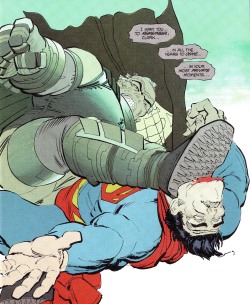 thecomicsvault:  BATMAN v SUPERMANTHE DARK KNIGHT RETURNS #4Art by Frank Miller, Klaus Janson &amp; Lynn VarneyWords by Frank Miller