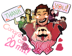 territorial-utopia:  CONGRATS ON 20 MIL @markiplier time for the nudes, nudes, nudes, nudes
