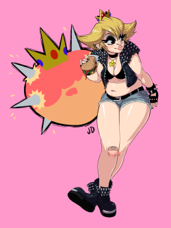 jdsketchbook:  I love Noszle’s Punk Peach design a lot so I drew her. My kind of character 