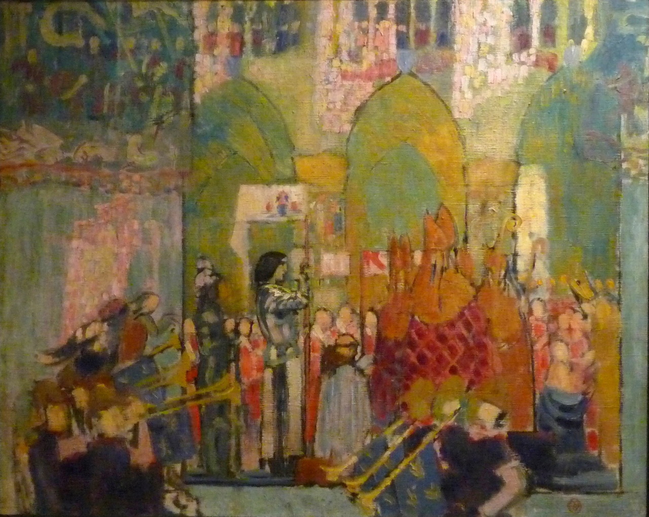 artishardgr:

Maurice Denis - Jeanne d’Arc au sacre de Charles VII  1909
