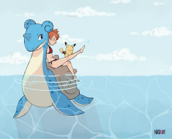 nadhie: in the mood to draw Lapras, got a bit out of hand
