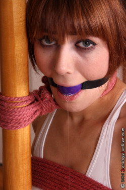 Jamie vs. The Bannister #rope #bondage #gagged Watch over 11 minutes of HD video and 48 images at http://bondagejunkies.com and http://c4s.com/studio/47664