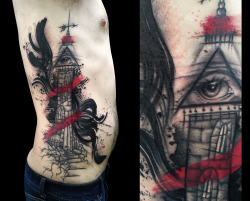 fuckyeahtattoos:  Light house tattoo done by Santa Perpetua at Black Sails Tattoo (Brighton, UK) facebook: Santa Perpetua graphic art instagram: santa_perpetua email: santa.perpetua@yahoo.es