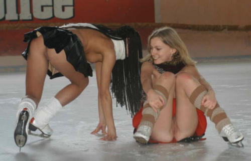 Nude ice skater
