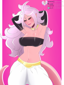 Finished commission for Saprwin of Android 21 on her Majin form from Dragon Ball FighterZGrab the extra versions (nude/ stages of undress) on my Patreon ~❤  Support me on Patreon if you like my work ! ❤❤ Also you can donate me some coffees through